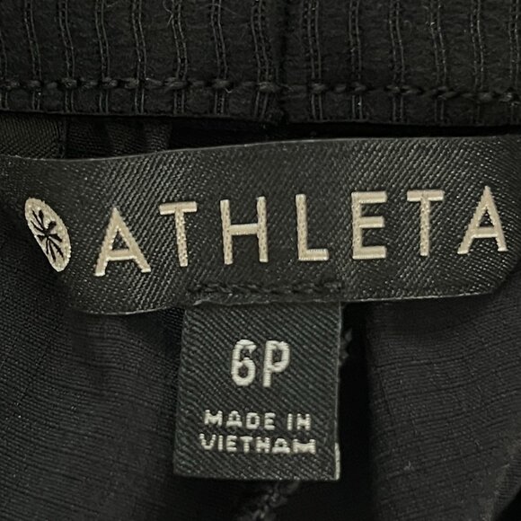 Athleta Trekkie Mod Crop Zip Ankle Pants Black Travel Hiking Commuter Activewear - Picture 9 of 10